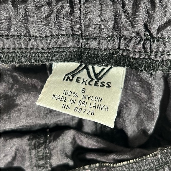 Vintage In Excess Men’s Nylon Soccer Athletic Shorts Black Size Small 6” Inseam - Picture 5 of 7